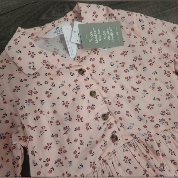 Girls floral shirt dress size 4t NWT - Picture 2 of 2
